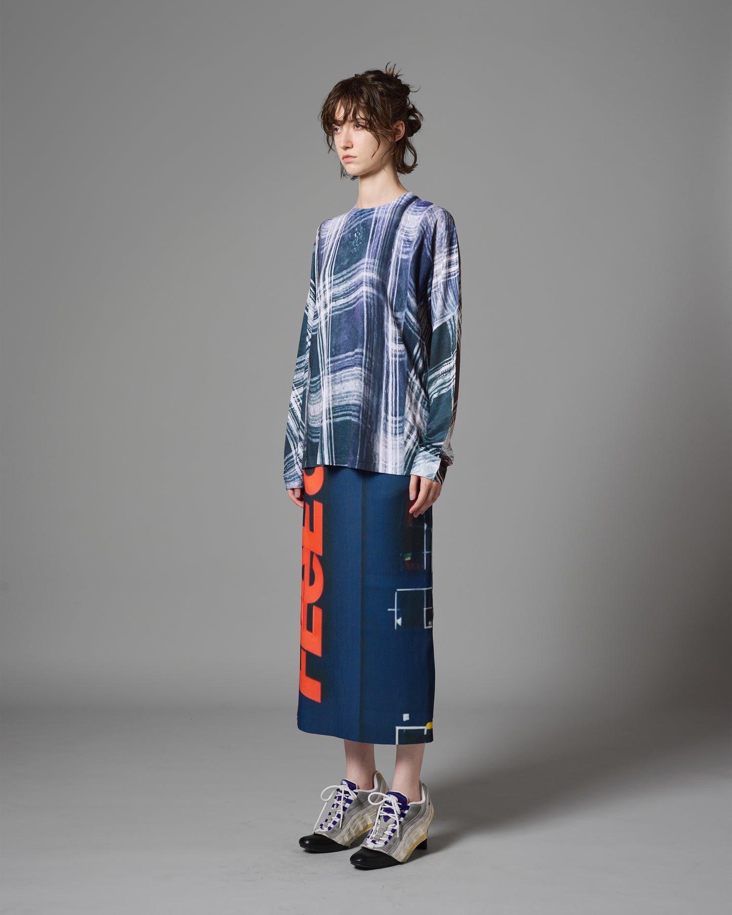 [PRE ORDER] PRINT RIB SKIRT (FLeEdx)