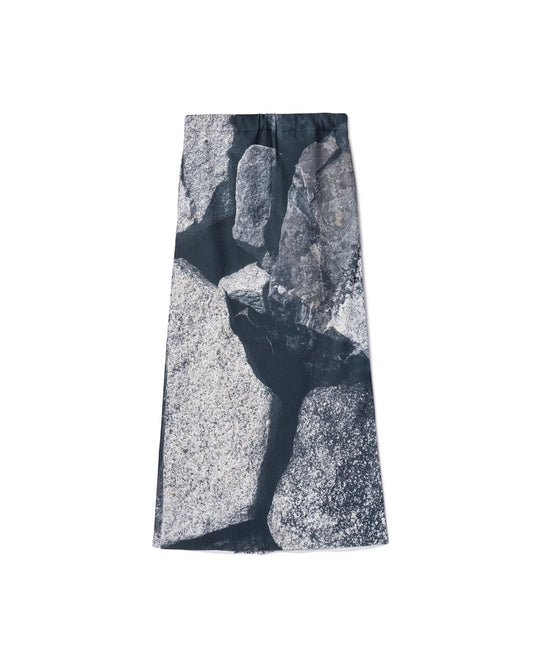 [PRE ORDER] PRINT RIB SKIRT (ROCK)