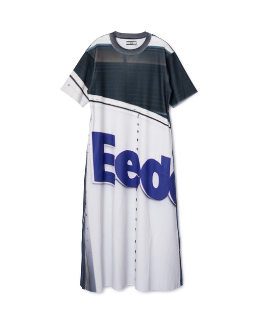 [PRE ORDER] PRINT RIB HALF SLEEVE ONE-PIECE (FLeEdx)