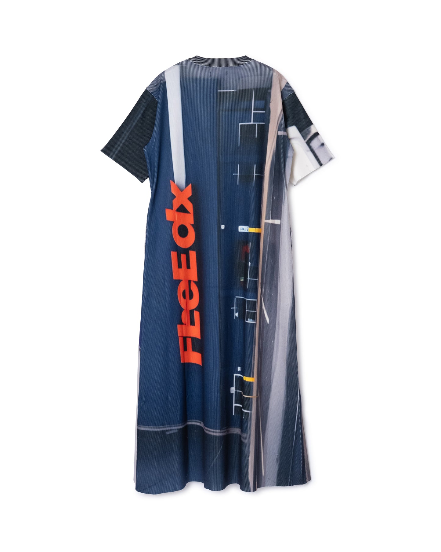 [PRE ORDER] PRINT RIB HALF SLEEVE ONE-PIECE (FLeEdx)