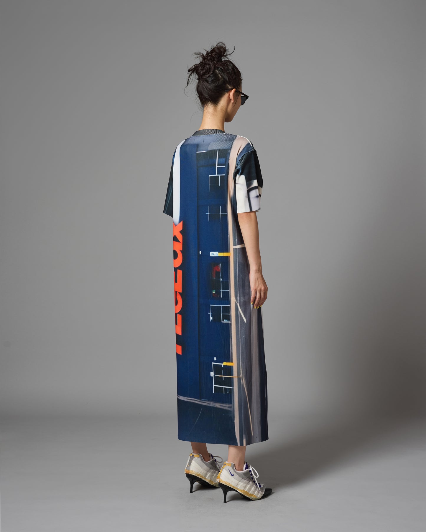 [PRE ORDER] PRINT RIB HALF SLEEVE ONE-PIECE (FLeEdx)