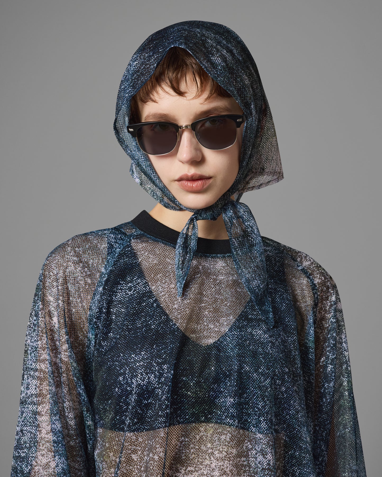 [PRE ORDER] PRINT MESH PULLOVER & SCARF (NOISE)