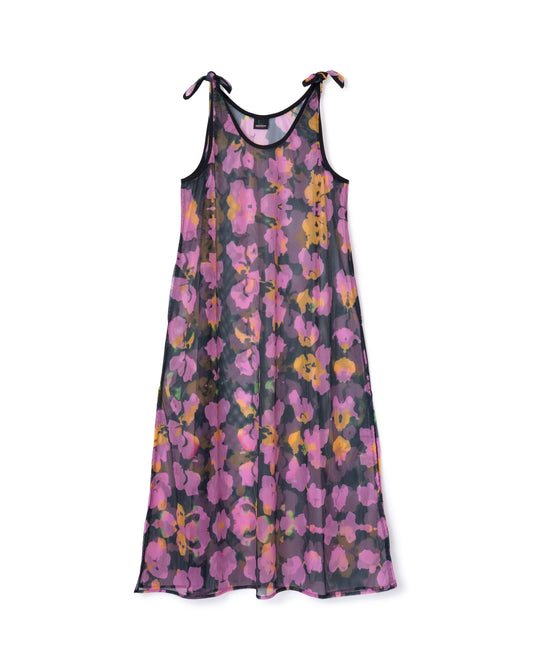 [PRE ORDER] PRINT MESH RIBBON ONE-PIECE (FLOWER)