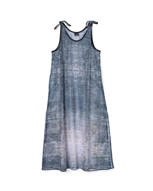 [PRE ORDER] PRINT MESH RIBBON ONE-PIECE (NOISE)