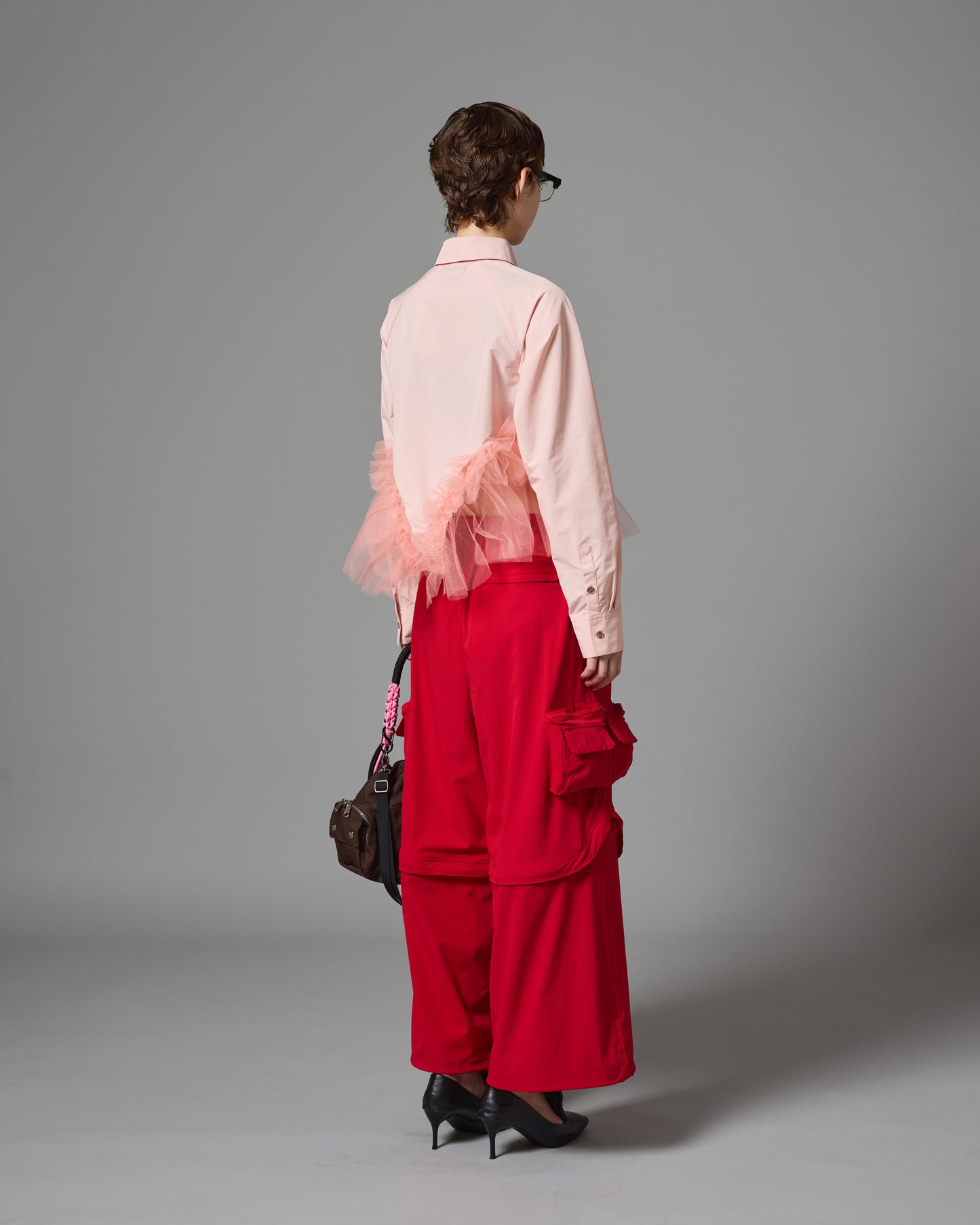 [PRE ORDER] GATHER TULLE SHIRT (PINK)