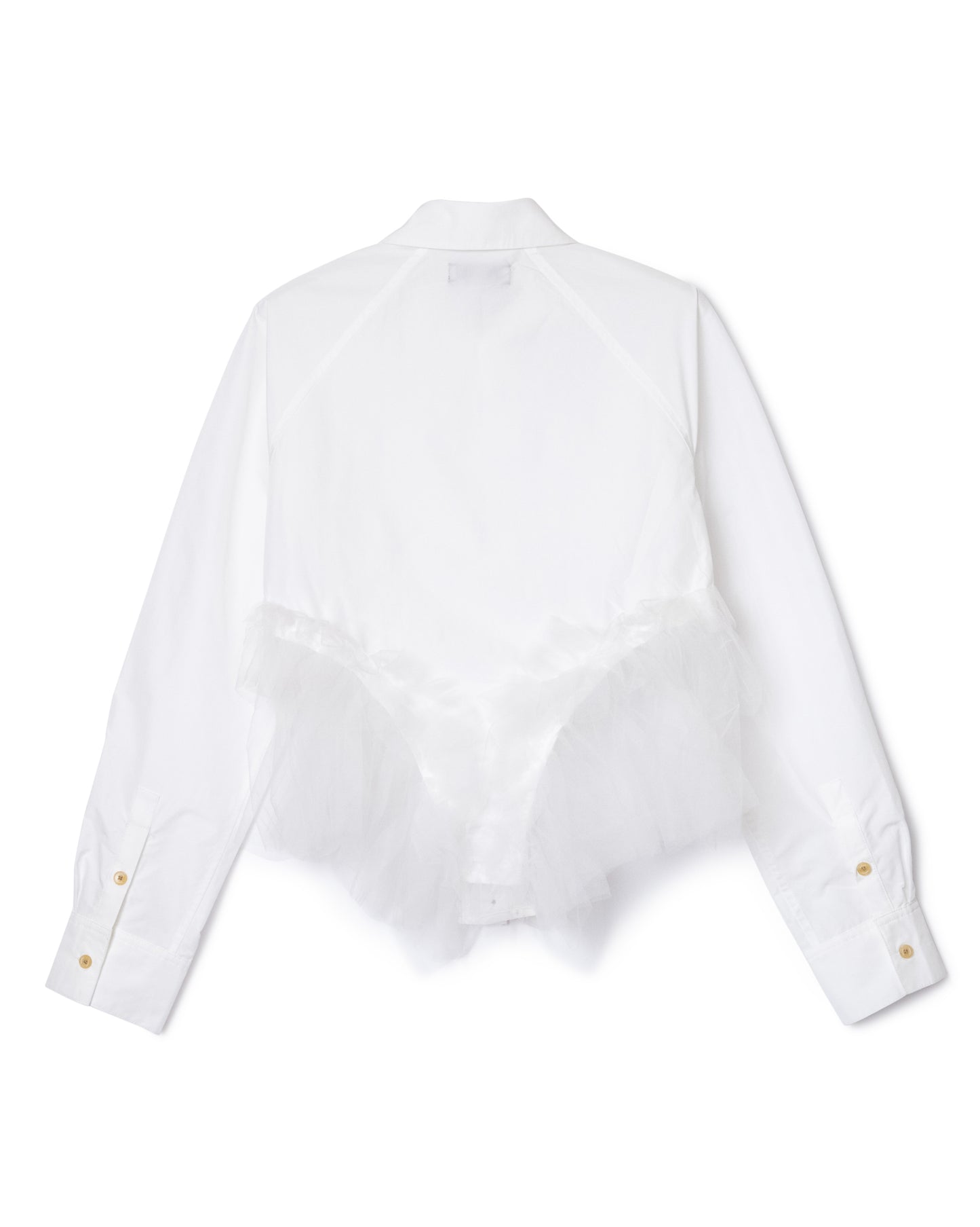 [PRE ORDER] GATHER TULLE SHIRT (WHITE)