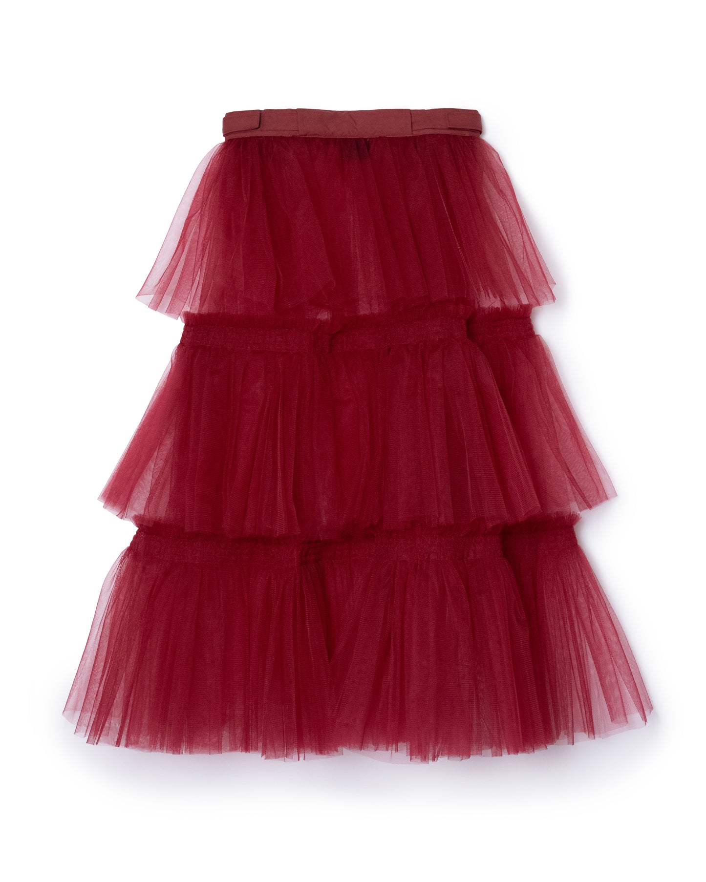 [PRE ORDER] TULLE TIERED SKIRT (RED)