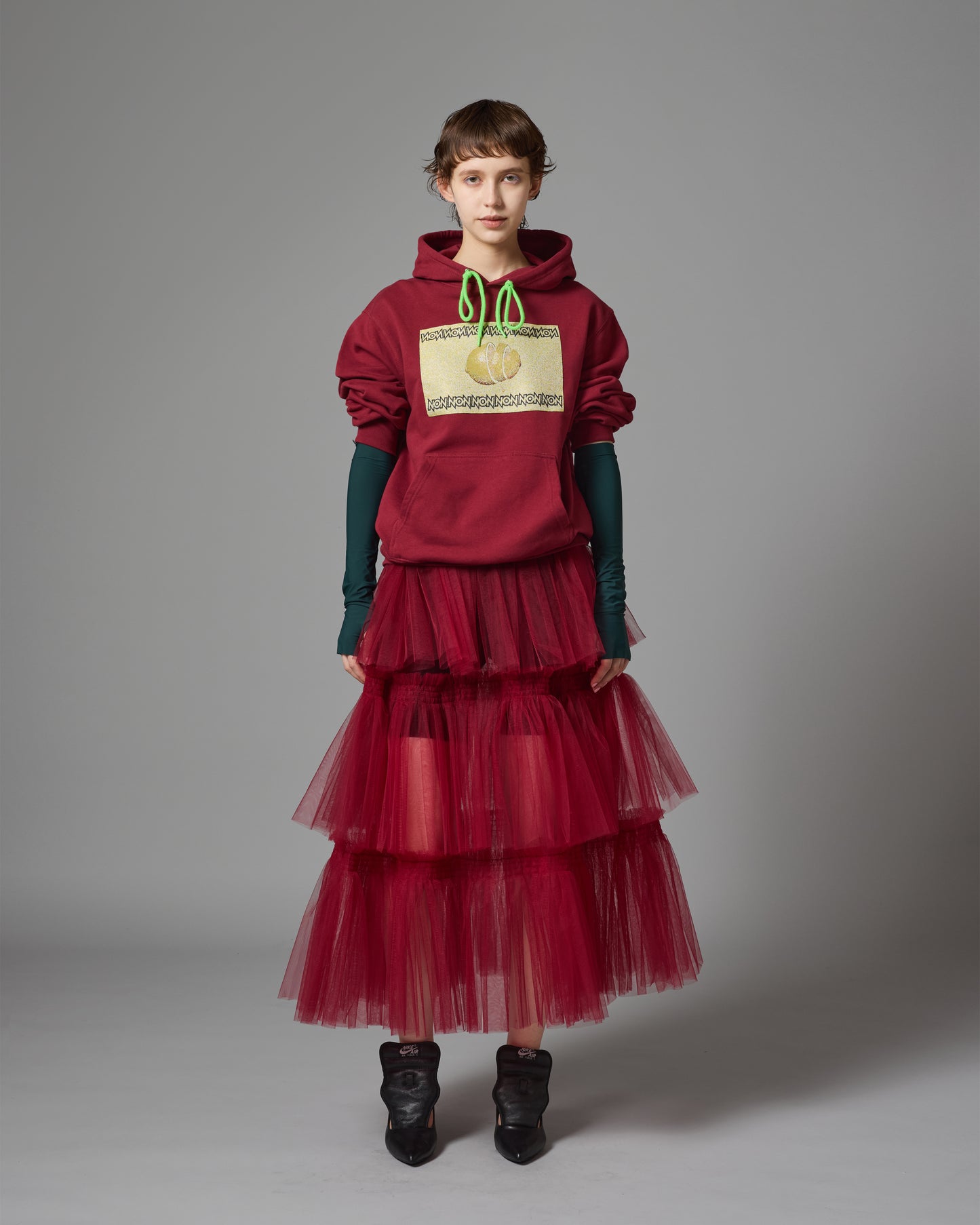 [PRE ORDER] TULLE TIERED SKIRT (RED)