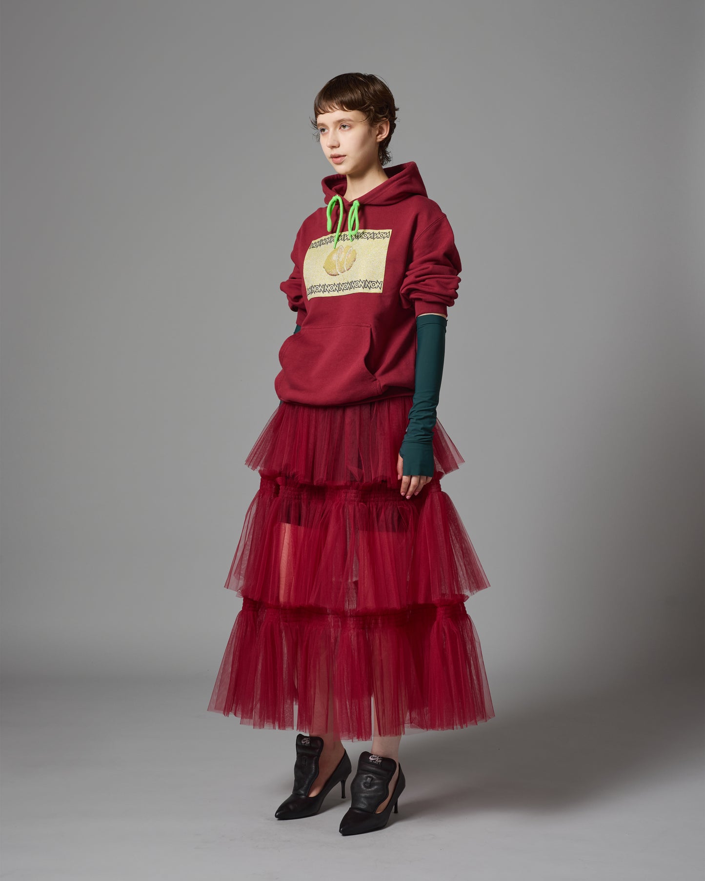 [PRE ORDER] TULLE TIERED SKIRT (RED)