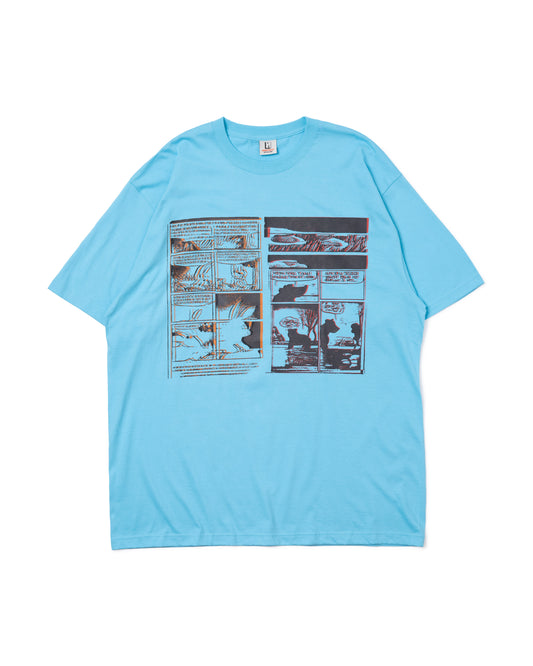 COMIC PRINT BIG T-SHIRT (BLUE)