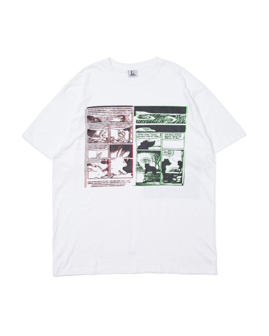 COMIC PRINT BIG T-SHIRT (WHITE)