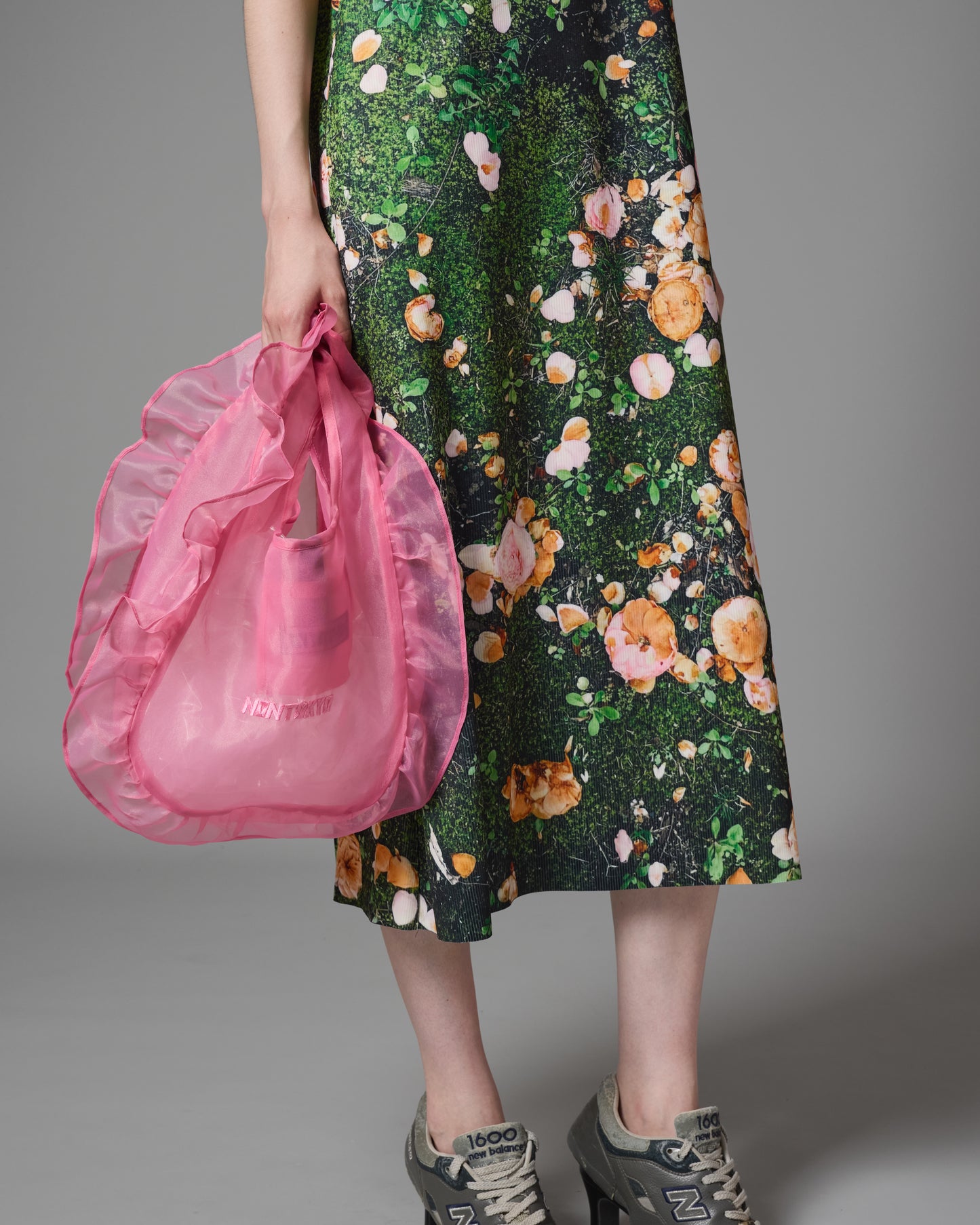 SHEER FRILL BAG ( S / PINK )