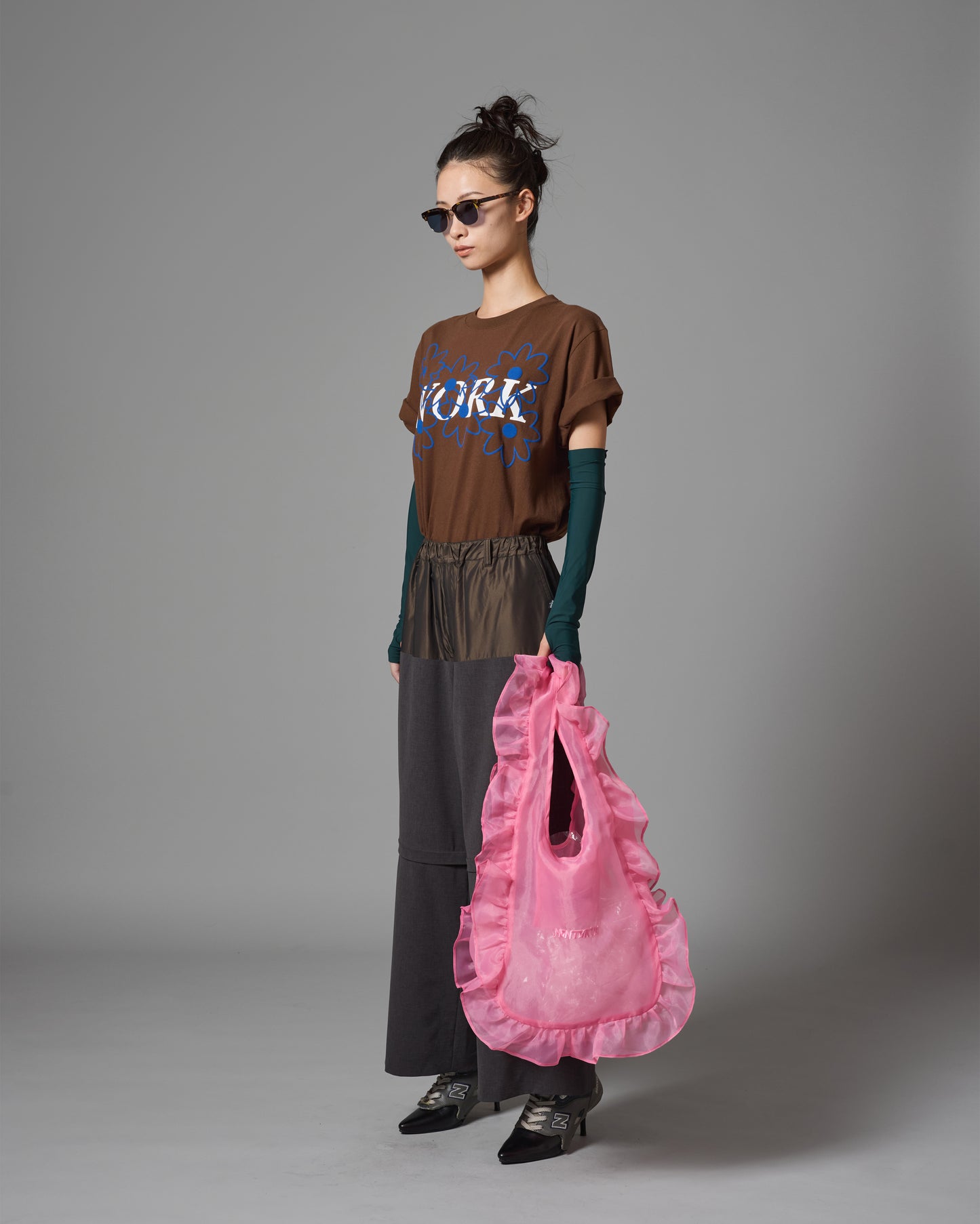 SHEER FRILL BAG ( L / PINK )
