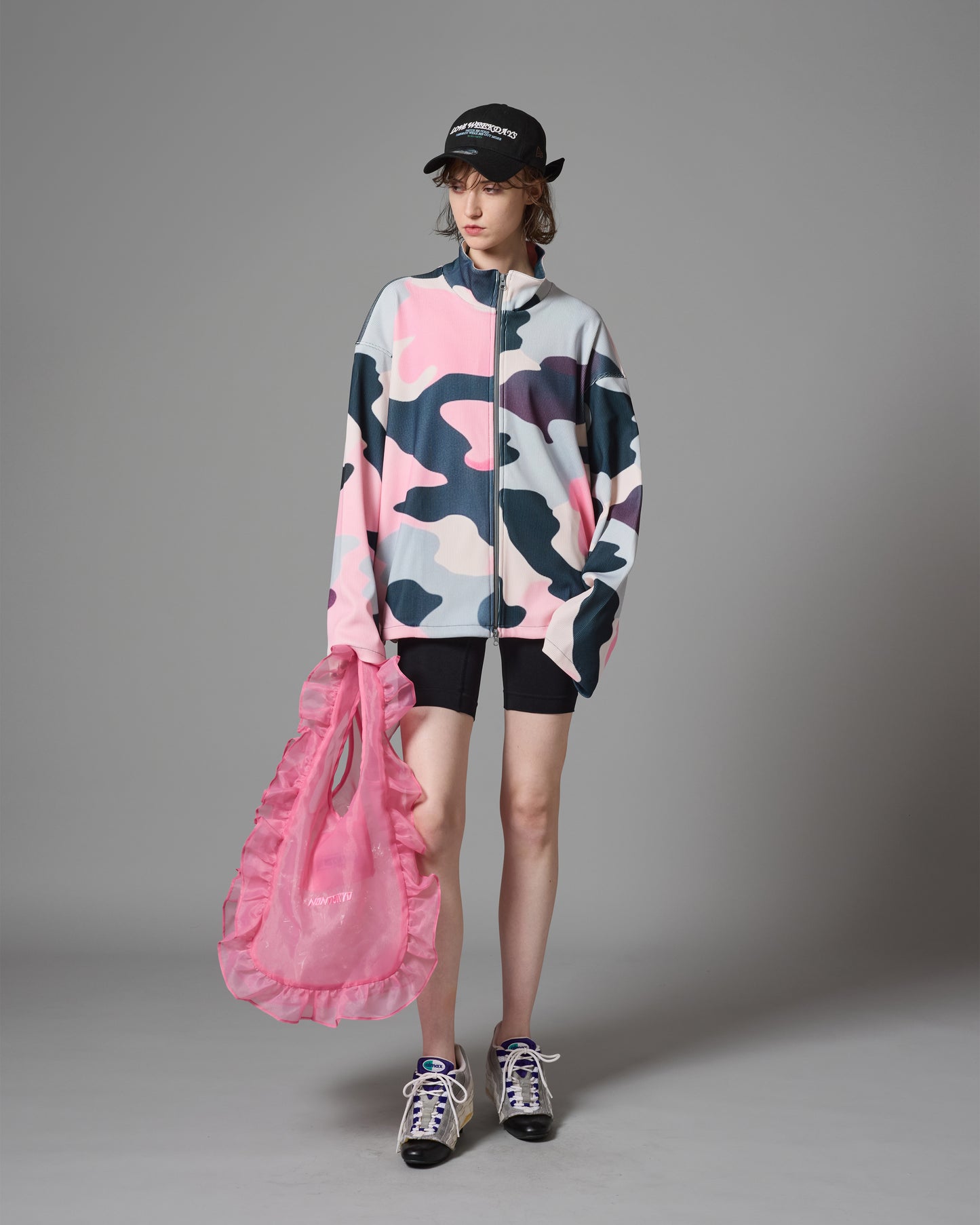 SHEER FRILL BAG ( L / PINK )