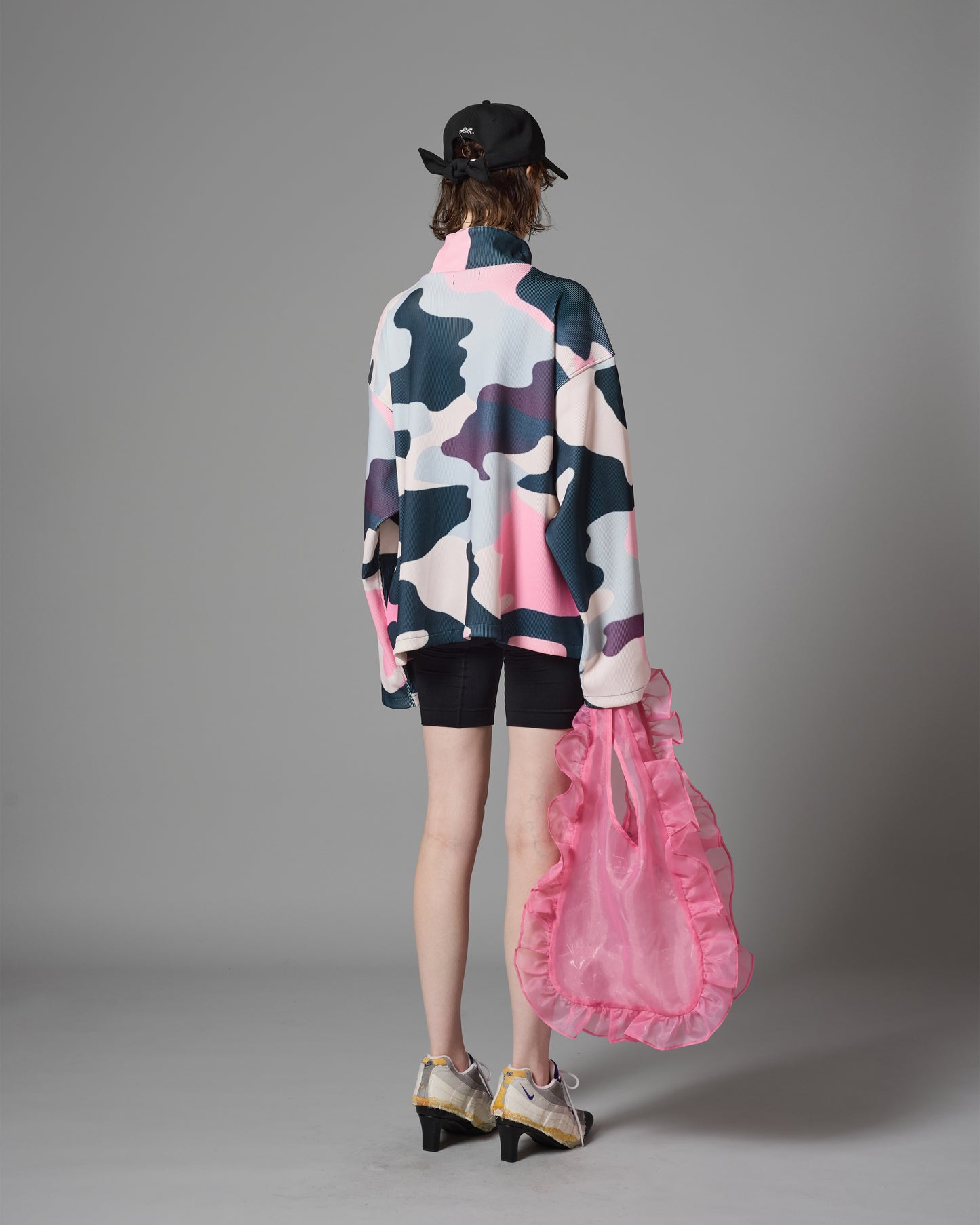 SHEER FRILL BAG ( L / PINK )