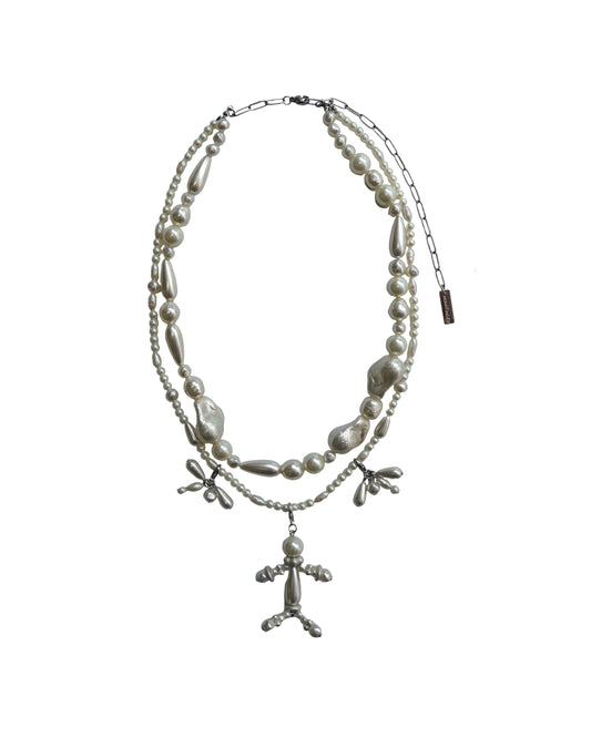 [PRE ORDER] PEARL MOTIF LAYERED NECKLACE (DOLL)