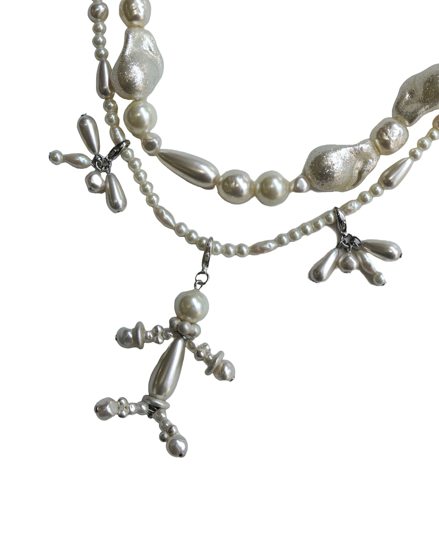 [PRE ORDER] PEARL MOTIF LAYERED NECKLACE (DOLL)