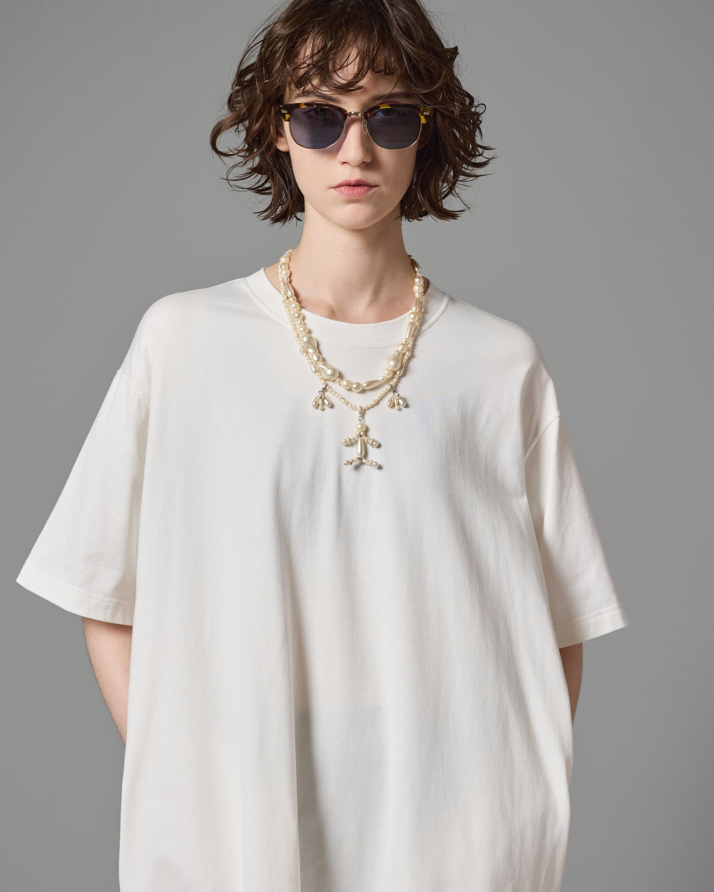 [PRE ORDER] PEARL MOTIF LAYERED NECKLACE (DOLL)