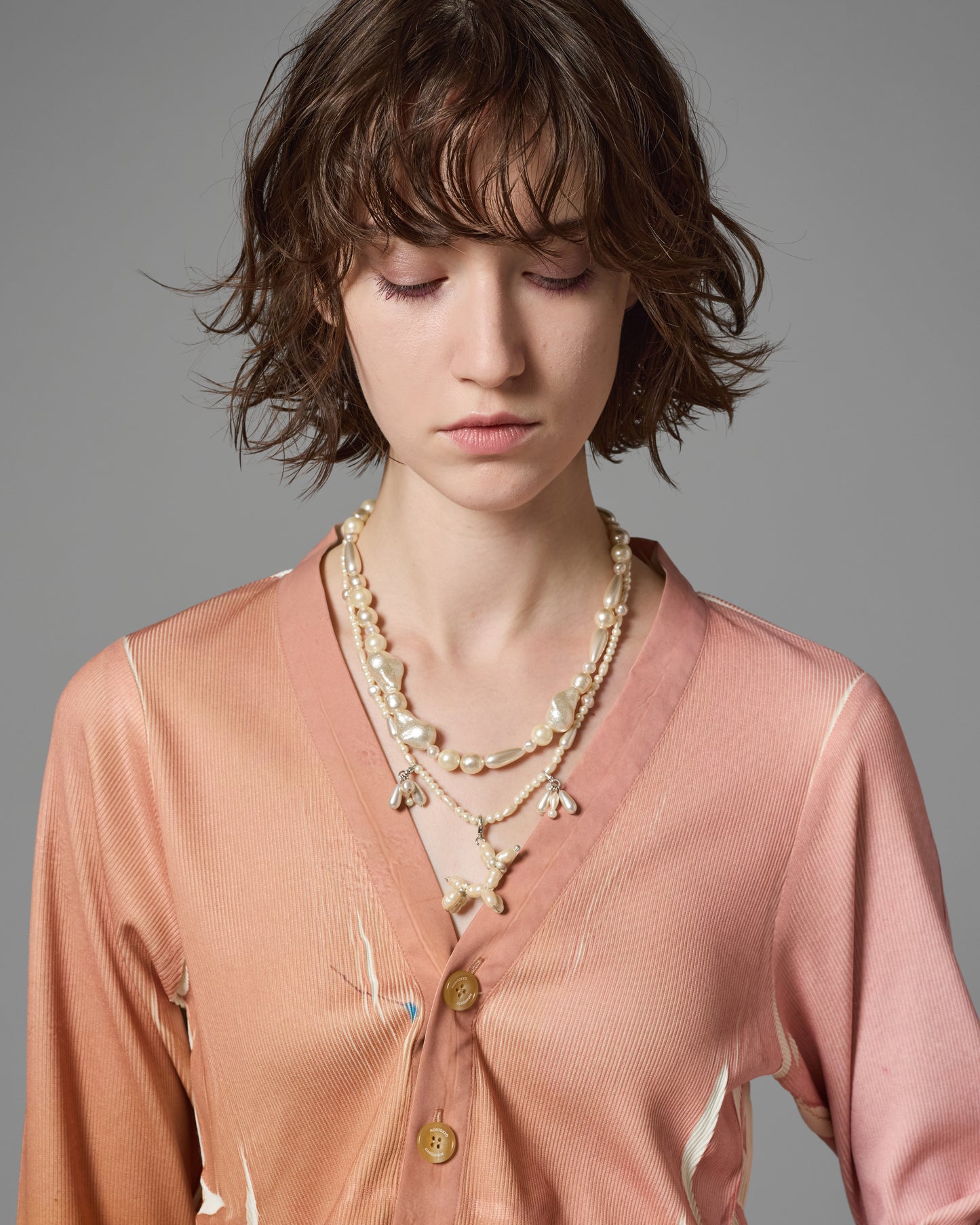 [PRE ORDER] PEARL MOTIF LAYERED NECKLACE (POODLE)