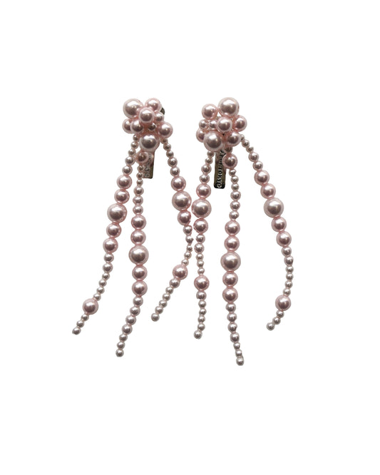[PRE ORDER] FRINGE PEARL EARRING (PINK)