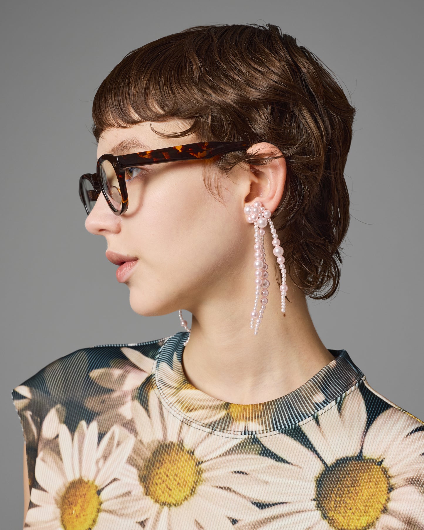 [PRE ORDER] FRINGE PEARL EARRING (PINK)