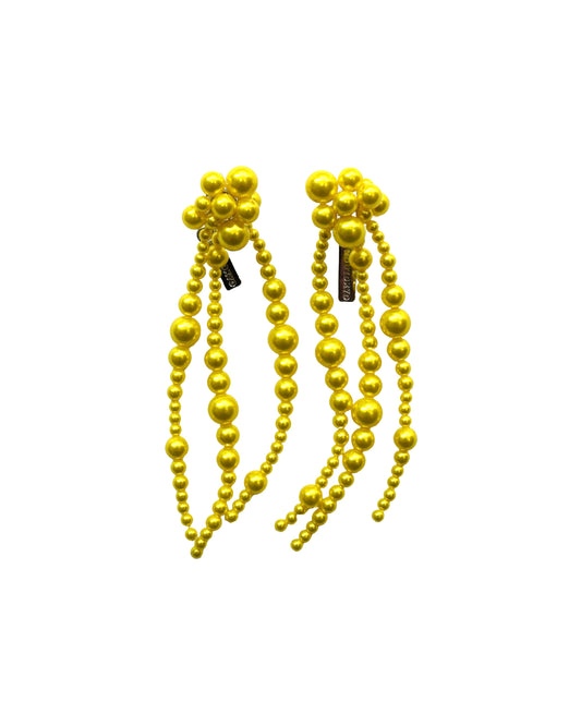 [PRE ORDER] FRINGE PEARL EARRING (YELLOW)