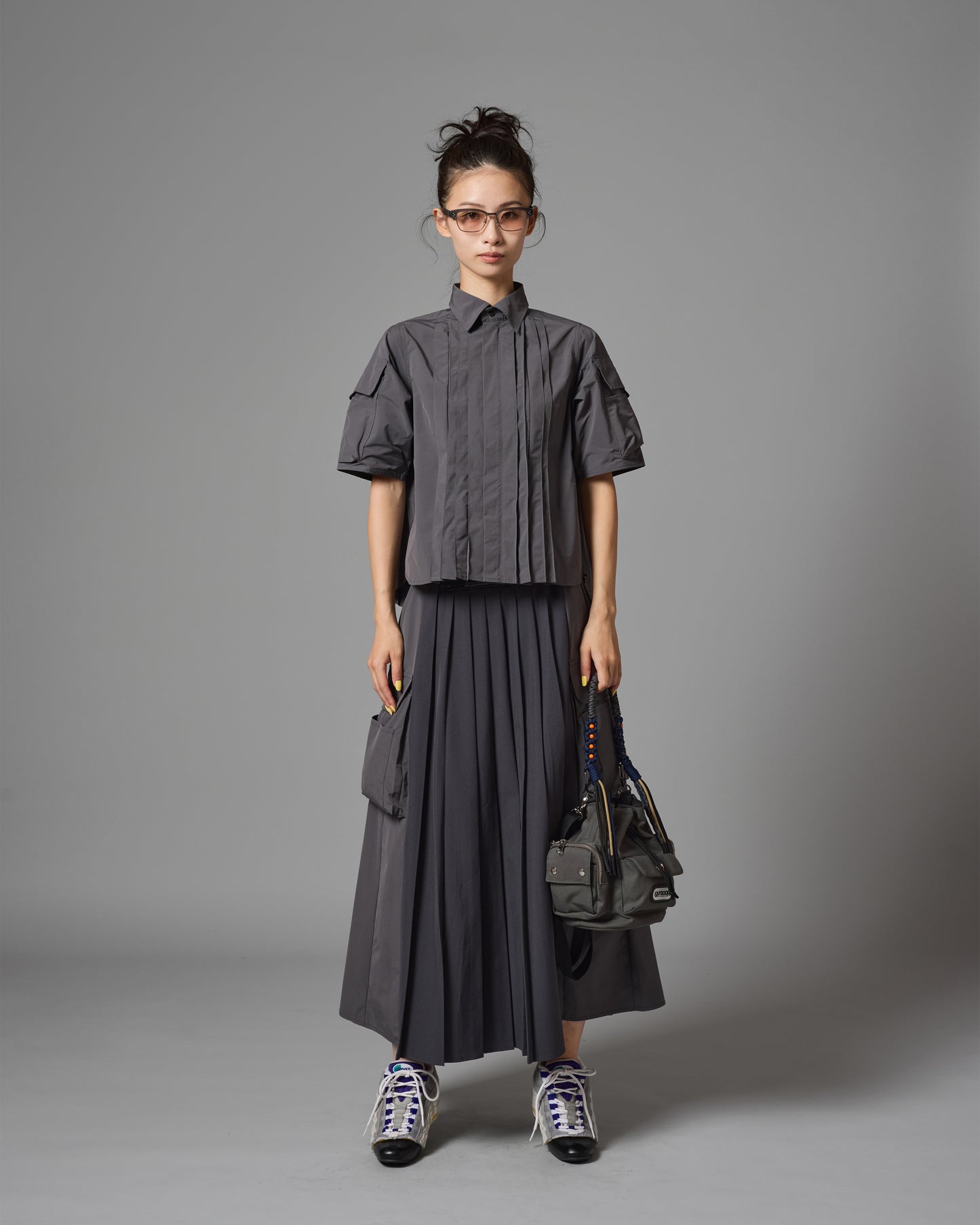 [PRE ORDER] PIN TUCK TECH SHIRT (GRAY)
