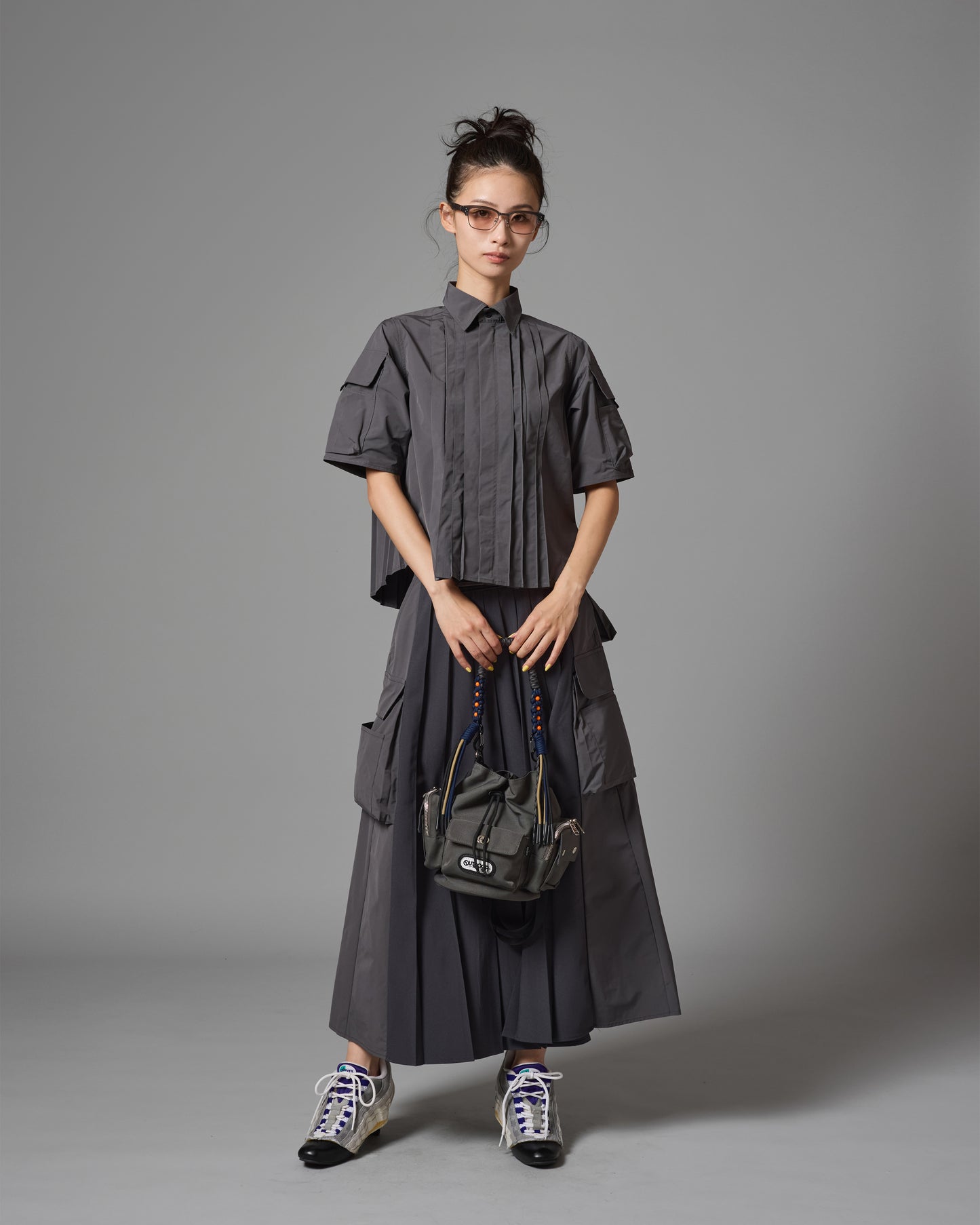 [PRE ORDER] PIN TUCK TECH SHIRT (GRAY)
