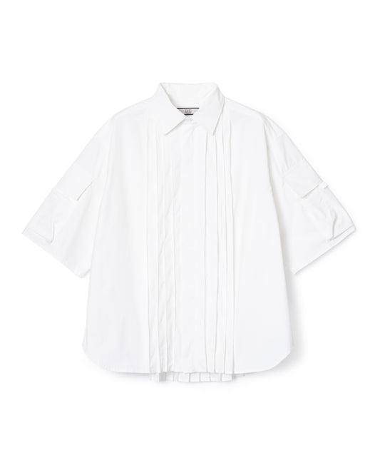 [PRE ORDER] PIN TUCK TECH SHIRT (WHITE)