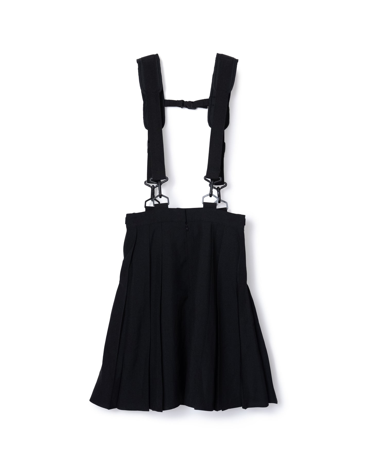 [PRE ORDER] 2WAY SHOULDER GIMMICK PLEATS SKIRT (BLACK)