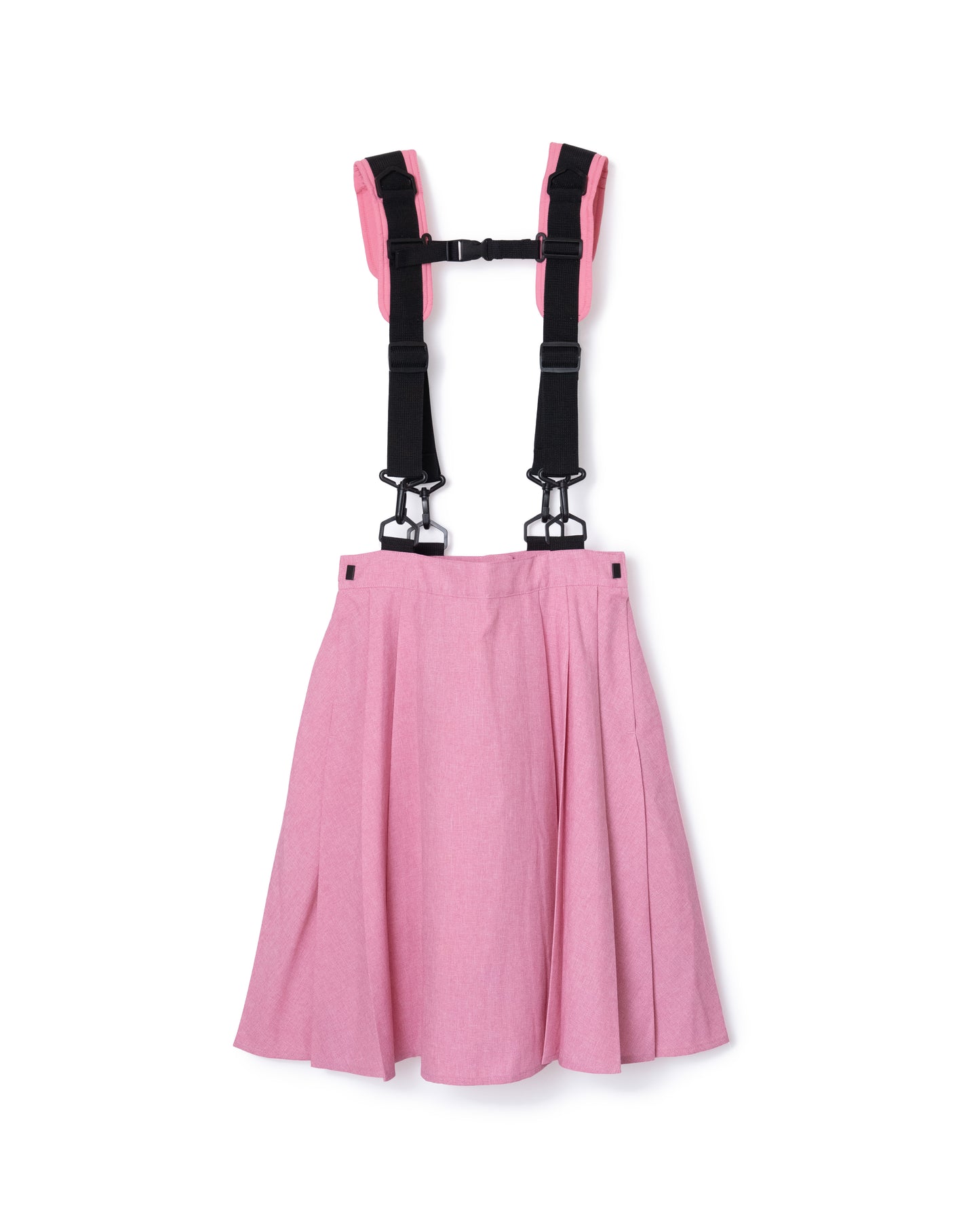 [PRE ORDER] 2WAY SHOULDER GIMMICK PLEATS SKIRT (PINK)