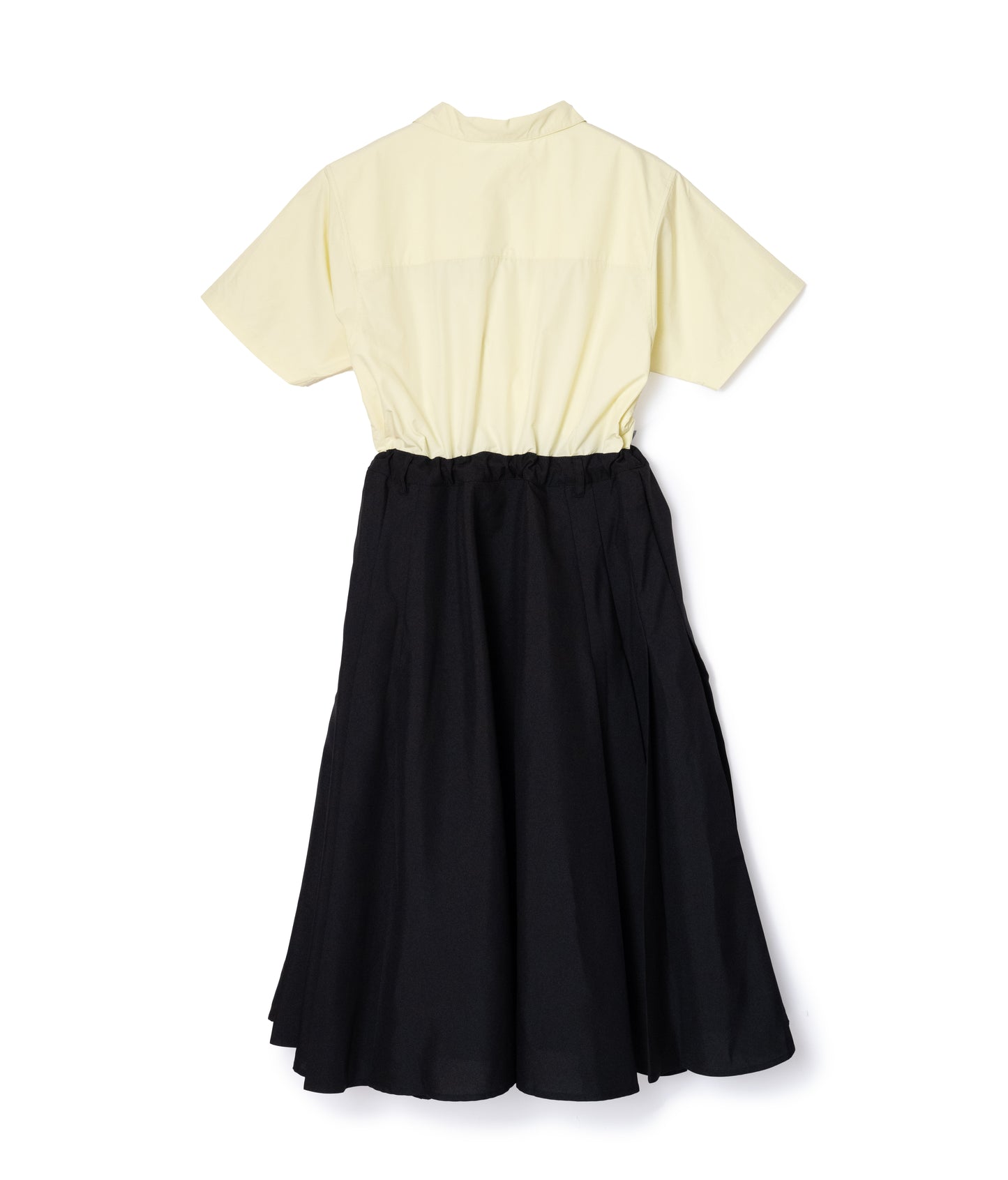 [PRE ORDER] OPENCOLLAR SHIRT ONE-PIECE (YELLOW×BLACK)