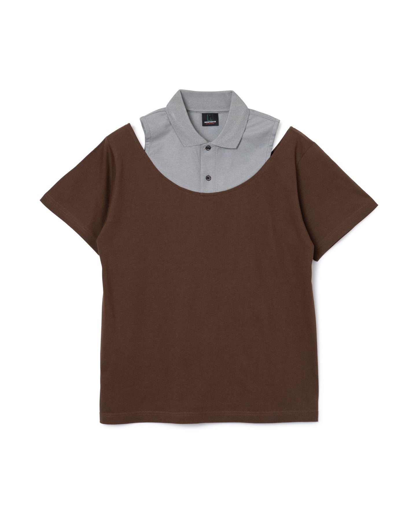 [PRE ORDER] DOCKING POLO SHIRT (BROWN×GRAY)