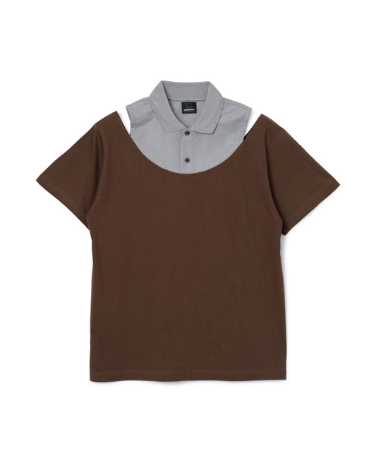 [PRE ORDER] DOCKING POLO SHIRT (BROWN×GRAY)