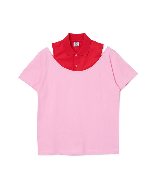 [PRE ORDER] DOCKING POLO SHIRT (PINK×RED)