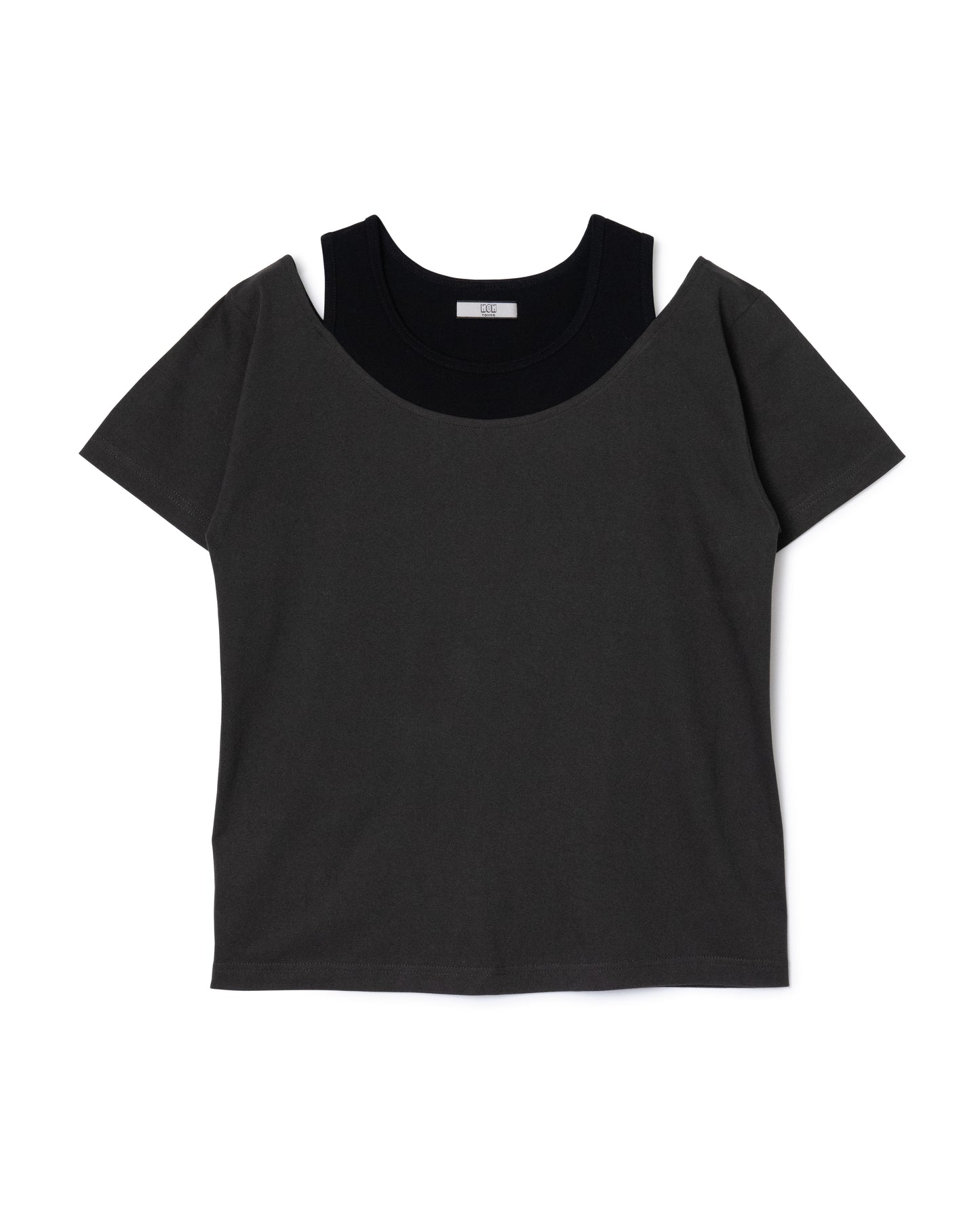 DOCKING TANK T-SHIRT (GRAY×BLACK)