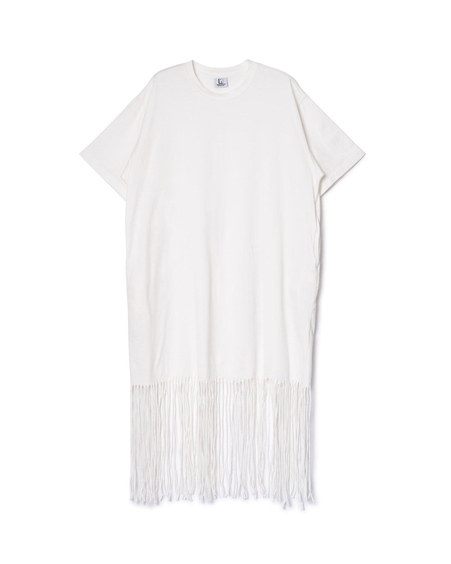 FRINGE T-SHIRT ONE-PIECE(WHITE)