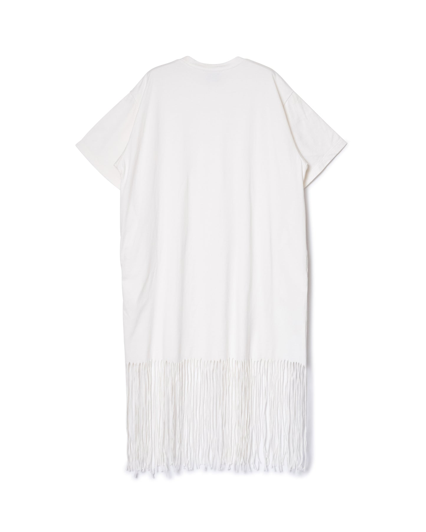FRINGE T-SHIRT ONE-PIECE(WHITE)