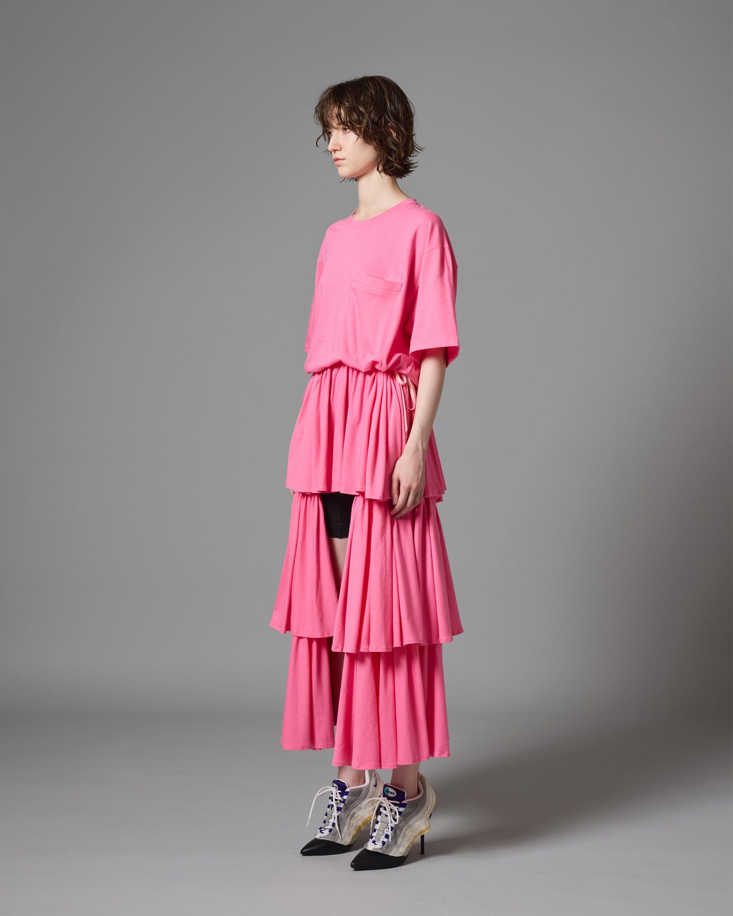 TIRED LONG TEE ONE-PIECE (PINK)