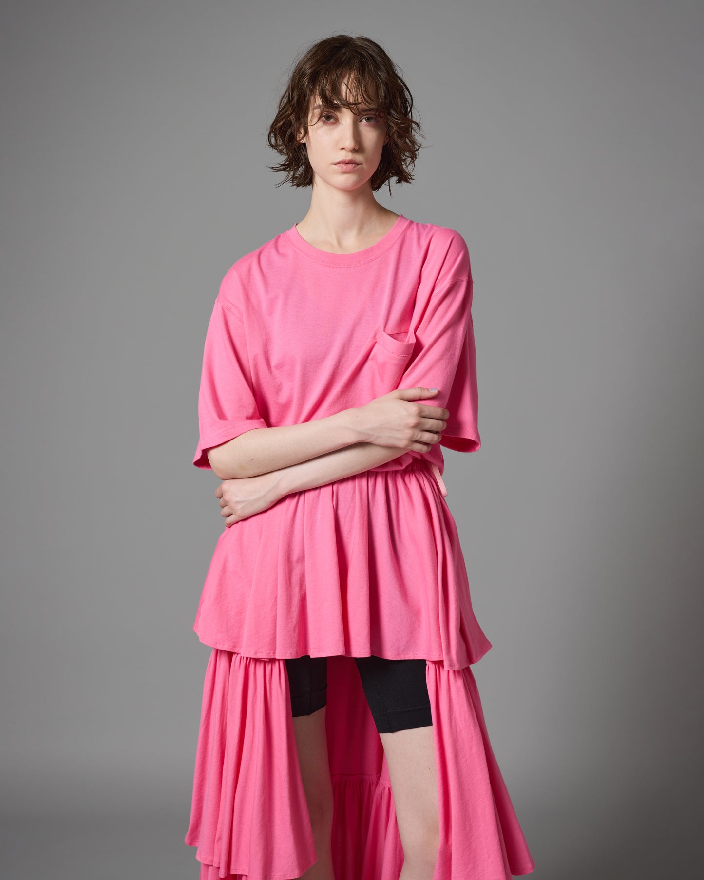 TIRED LONG TEE ONE-PIECE (PINK)