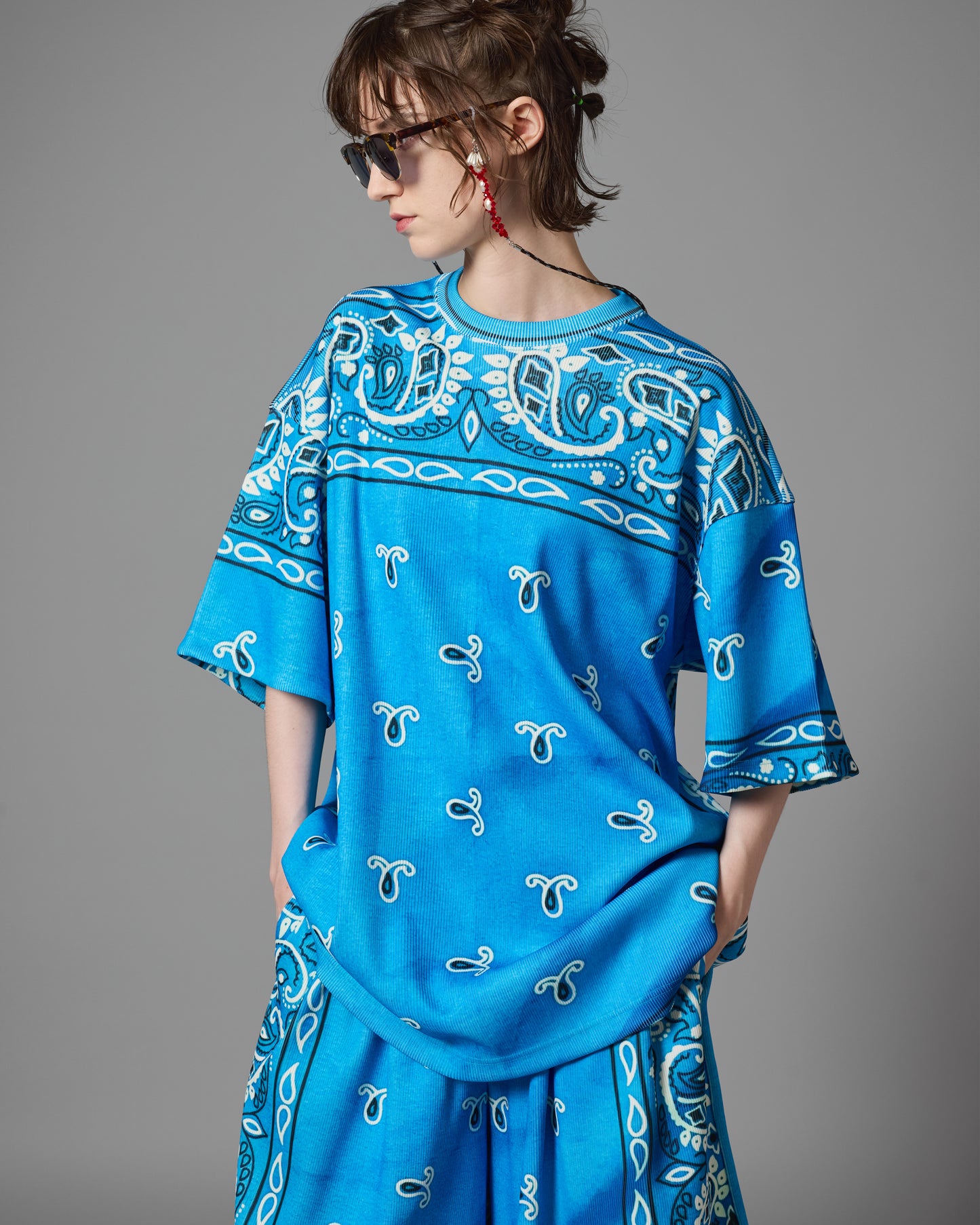 [PRE ORDER] PRINT RIB BIG T-SHIRTS (BANDANA)
