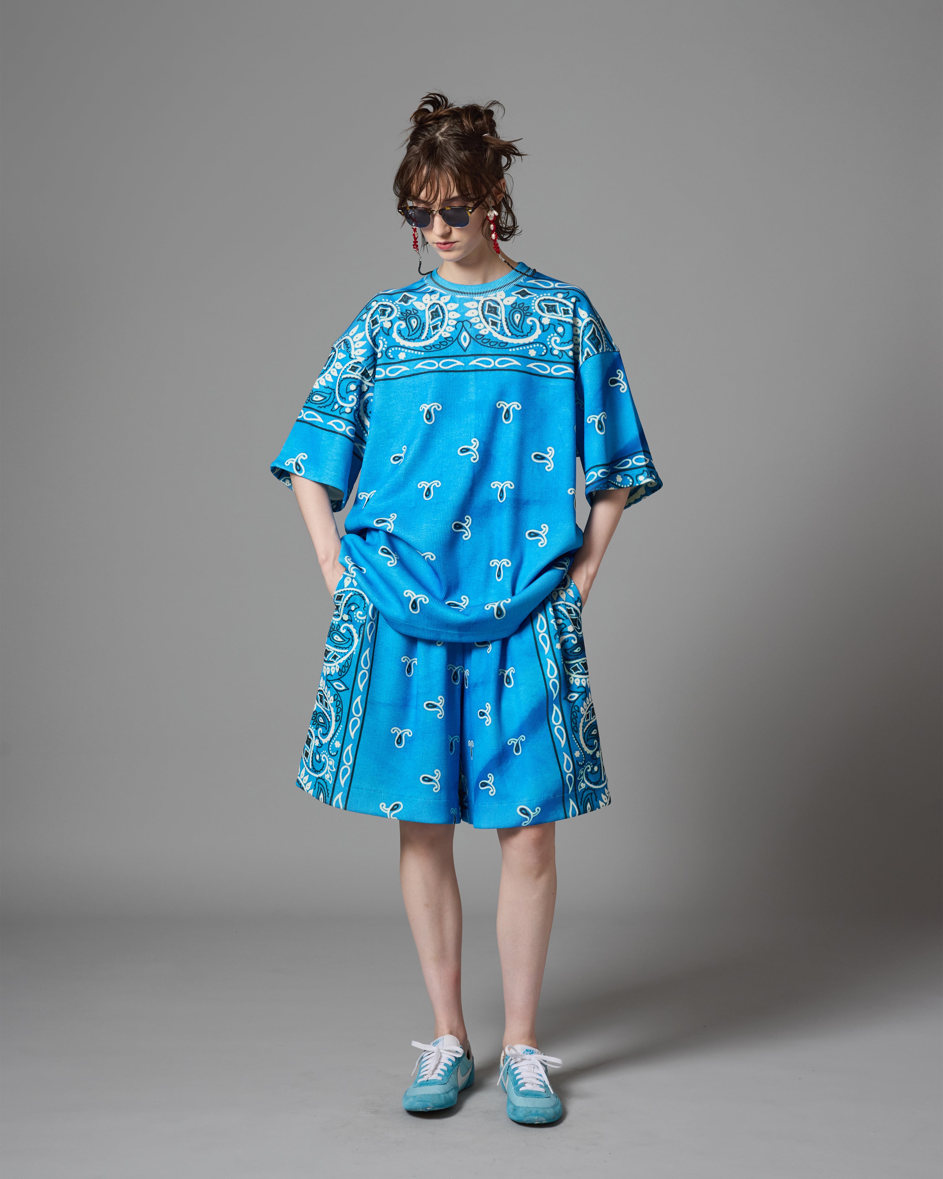 PRINT RIB WIDE SHORTS (BANDANA) – NON TOKYO