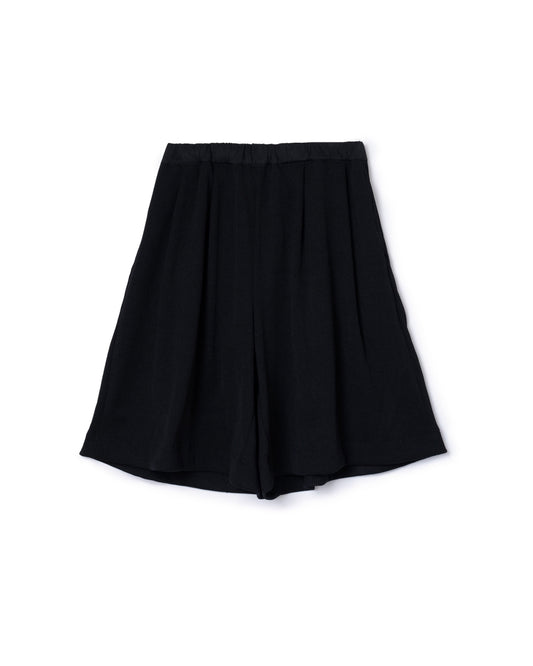 RIB WIDE SHORTS (BLACK)