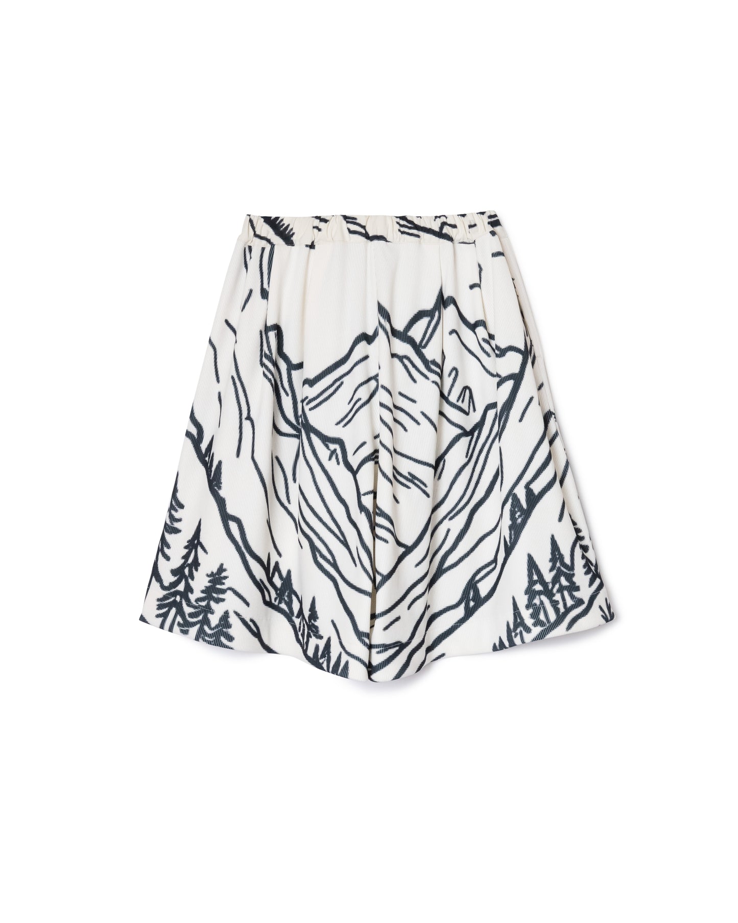 [PRE ORDER] PRINT RIB WIDE SHORTS (DRAWING)