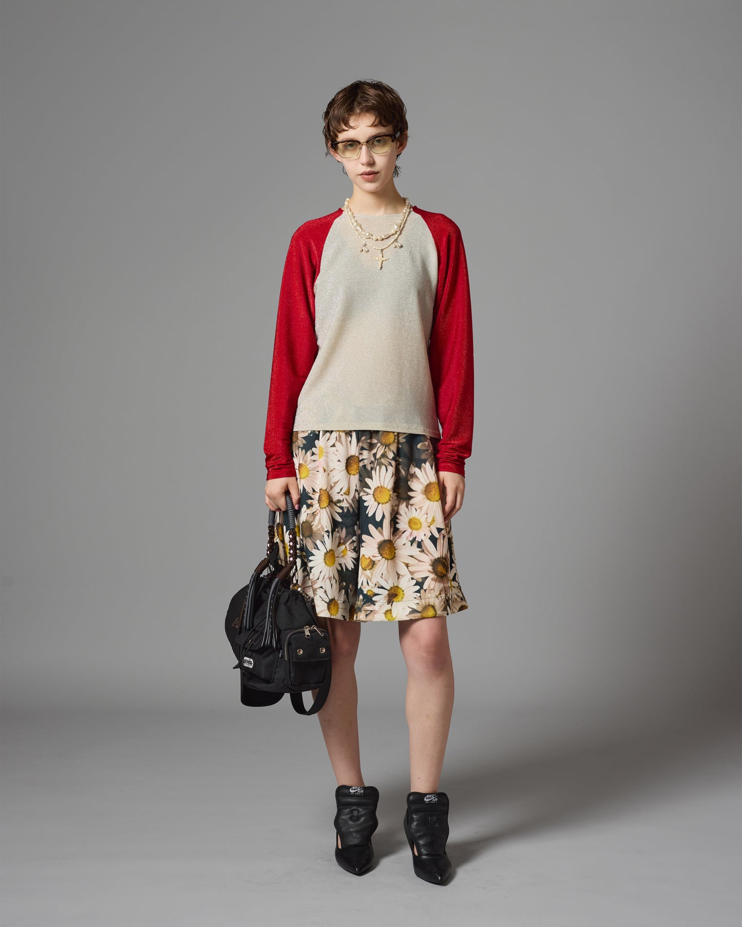 [PRE ORDER] PRINT RIB WIDE SHORTS (FLOWER)