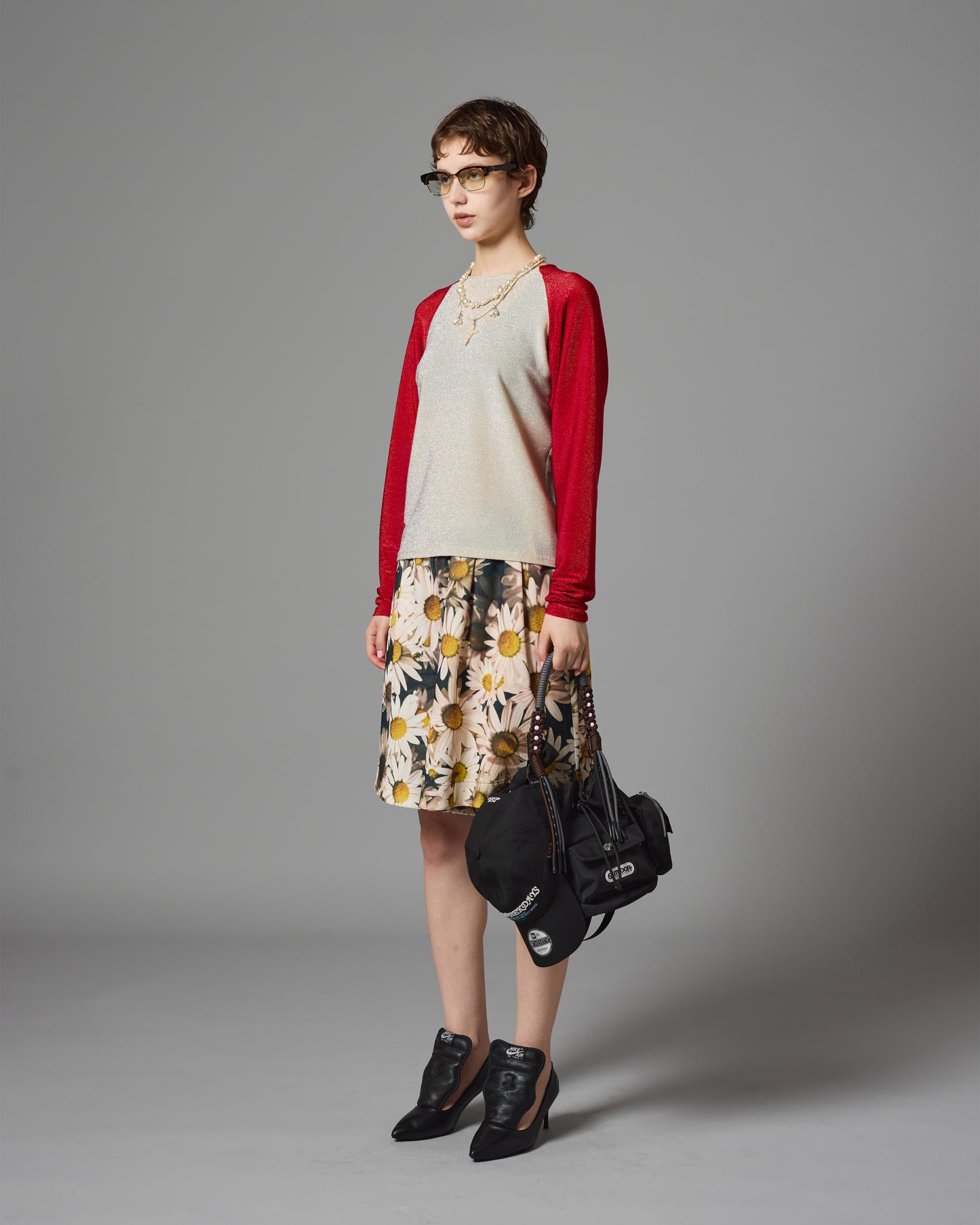 [PRE ORDER] PRINT RIB WIDE SHORTS (FLOWER)