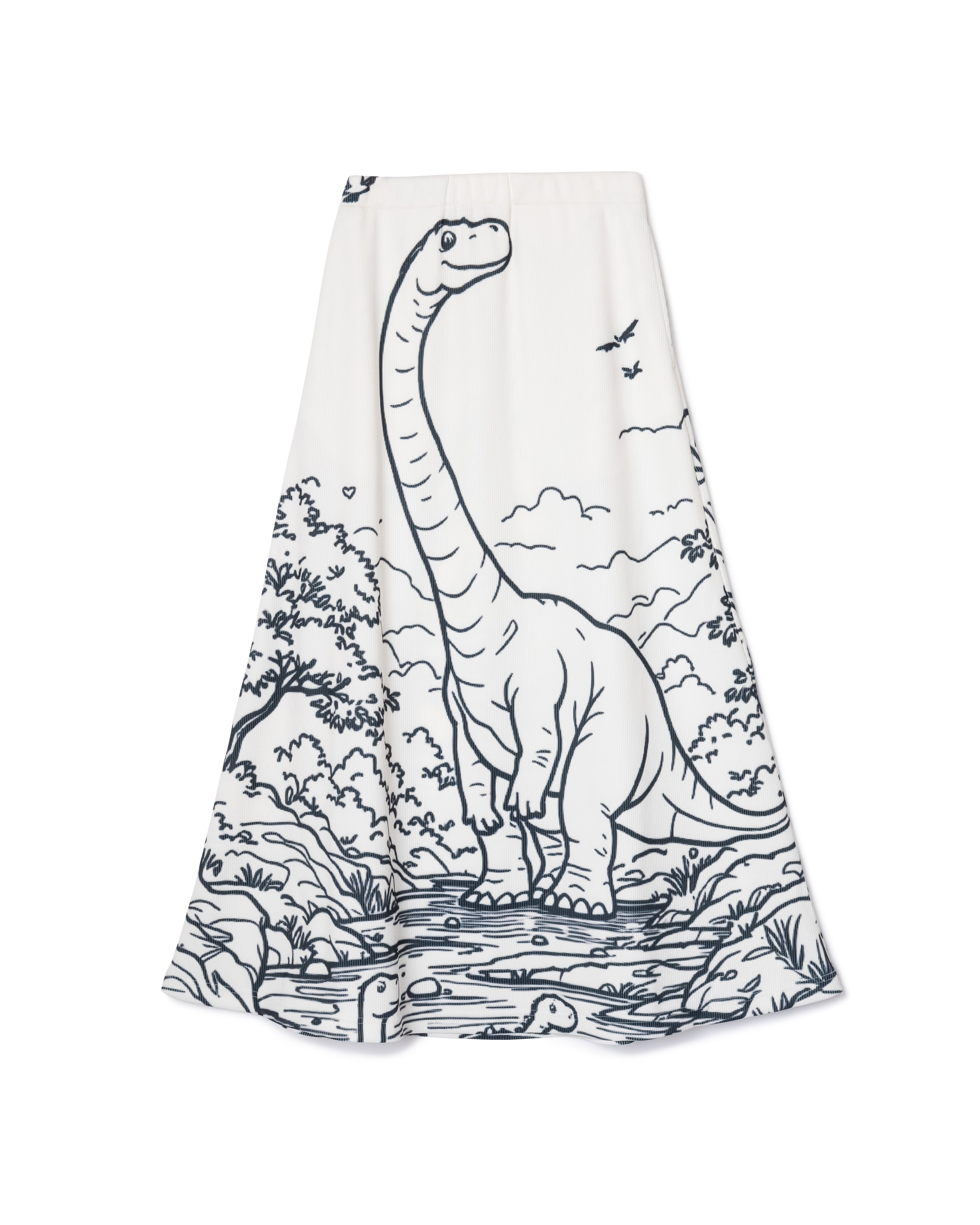 PRINT RIB LONG SKIRT (DRAWING) – NON TOKYO