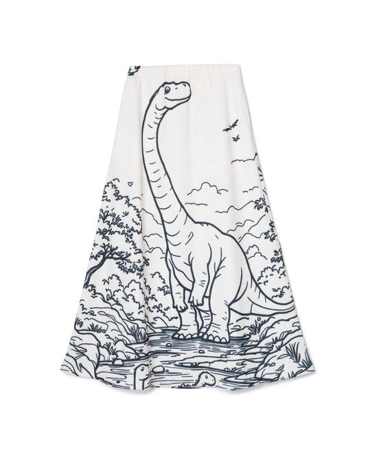[PRE ORDER] PRINT RIB LONG SKIRT (DRAWING)