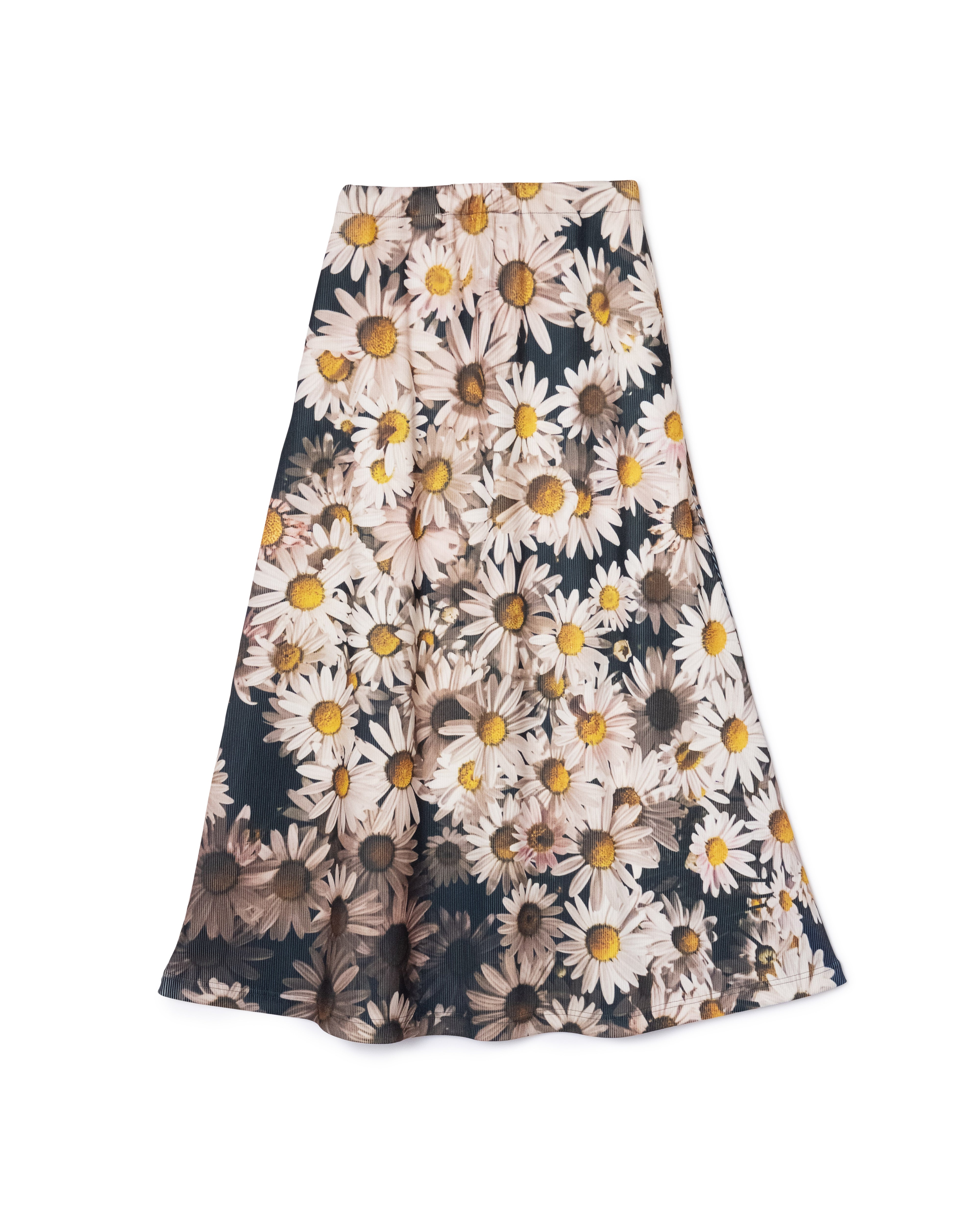 PRINT RIB LONG SKIRT (FLOWER) – NON TOKYO