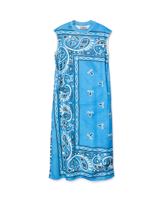 [PRE ORDER] PRINT RIB NO SLEEVE ONE-PIECE (BANDANA)